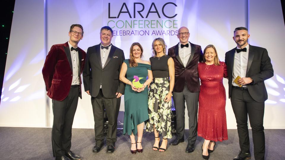 CWR receiving an award at Larac 2024