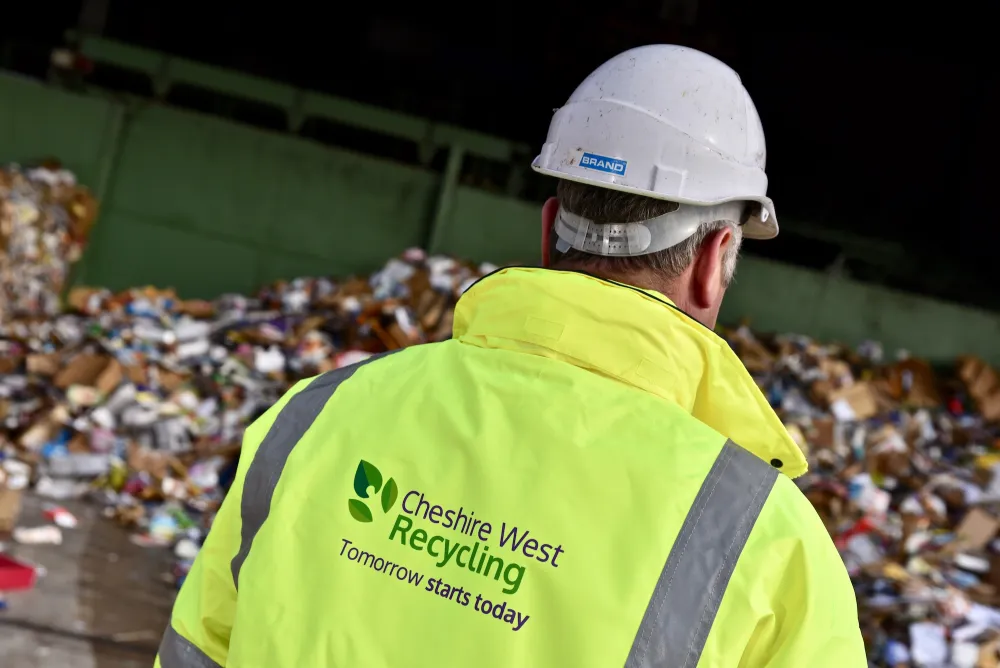 CWR employee overlooking waste