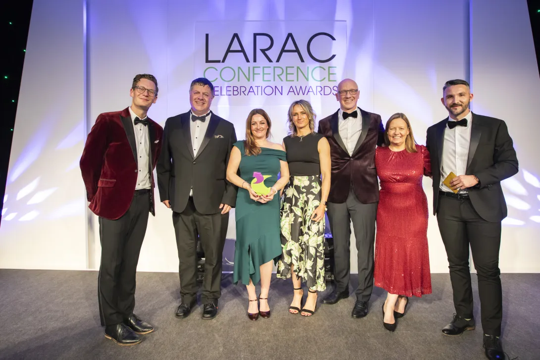 CWR receiving an award at Larac 2024